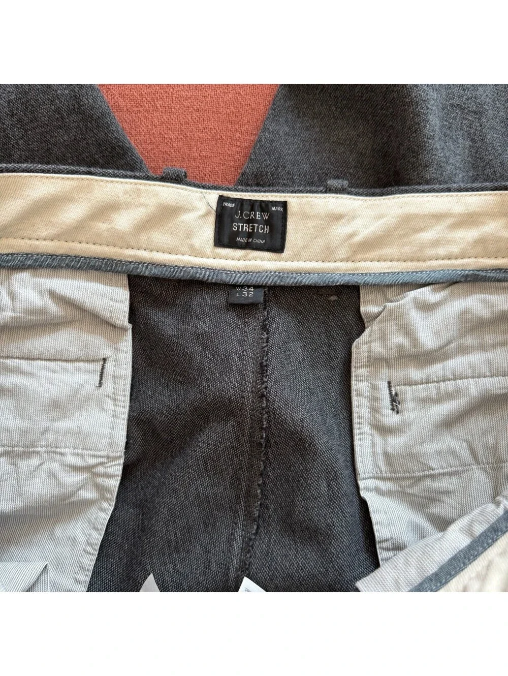 Rare J.Crew 770 Straight Brushed Twill Pants Salt & Pepper Gray Slacks 34x32